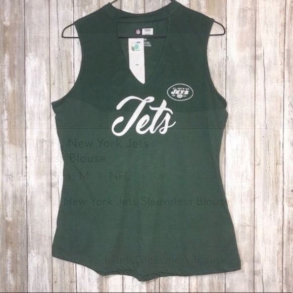 NWT NFL New York Jets Sleeveless Blouse - Picture 4 of 5